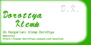dorottya klemp business card